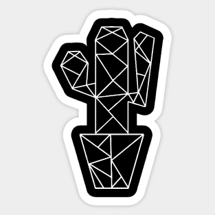 Cactus vase - Cactus Geometric - Geometric Art Sticker